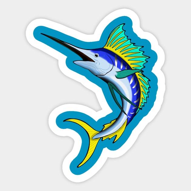 Blue Marlin Sticker by SuthrnView